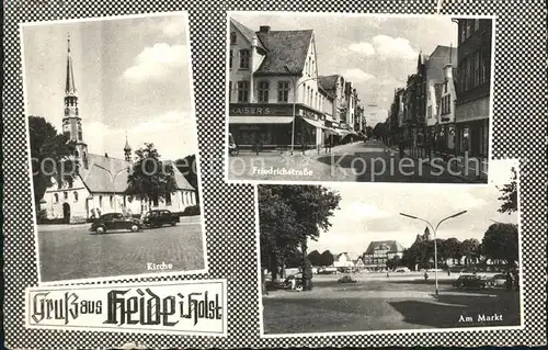 Heide Holstein Am Markt Friedrichstrasse Kirche  / Heide /Dithmarschen LKR