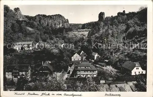 Rathen Saechsische Schweiz Blick in den Amselgrund / Rathen Sachsen /Saechsische Schweiz-Osterzgebirge LKR