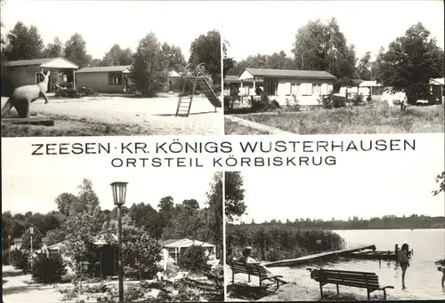 Zeesen Campingplatz Seeufer Spielplatz / Koenigs Wusterhausen /Dahme-Spreewald LKR