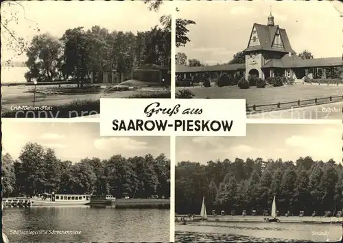 Saarow-Pieskow Bad Bahnhof Schiffsanlegestelle Strand  / Bad Saarow /Oder-Spree LKR