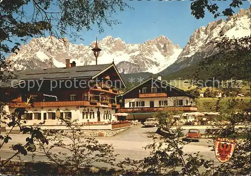 Going Wilden Kaiser Tirol Alpengasthof Stangl mit Wildem Kaiser / Going am Wilden Kaiser /Tiroler Unterland