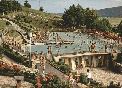 Bad Kissingen Terrassen Schwimmbad am Ballinghain Kat. Bad Kissingen