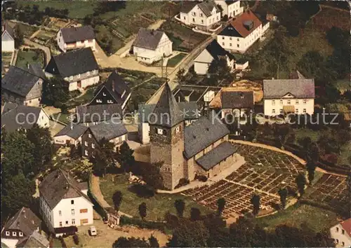 Attendorn Romanische Pfarrkirche Heiden Fliegeraufnahme Kat. Attendorn