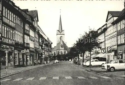 Duderstadt Marktstrasse mit St Servatius Kirche Kat. Duderstadt