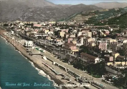 Bordighera La spiaggia dall Aereo Kat. Bordighera