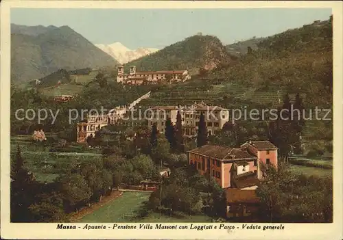 Massa Apuania Pensione Villa Massoni con Loggiati e Parco Veduta generale Kat. Massa