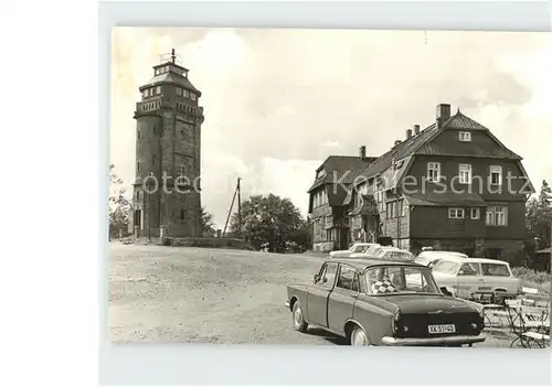 Auersberg Wildenthal Aussichtsturm und Berggaststaette Kat. Eibenstock