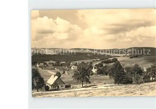 Schoenfeld Erzgebirge Panorama Kat. Schmiedeberg Osterzgebirge