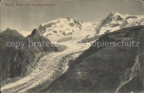 Monte Rosa mit Gornergletscher Kat. Monte Rosa