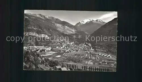 Visp mit Nadelhorn Dom Duerrenhorn Kat. Visp