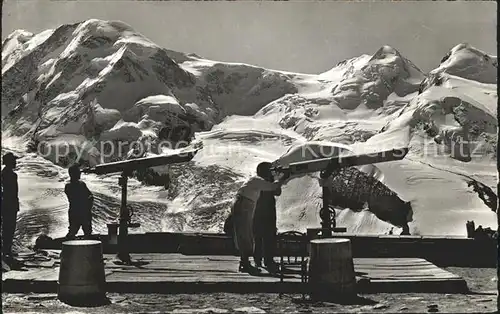 Gornergrat Zermatt Aussichtsplattform Lyskamm Castor Pollux Kat. Gornergrat