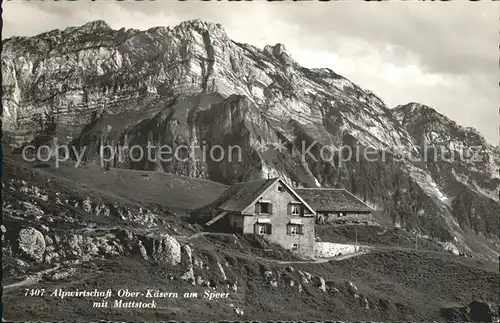 Weesen SG Berg Speer Alpwirtschaft Ober Kaesern Mattstock Kat. Weesen