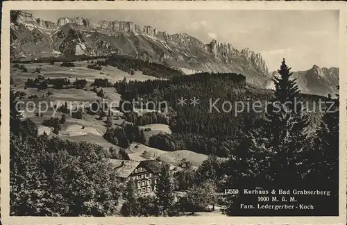 Grabserberg Kurhaus Bad Familie Ledergerber Koch Kat. Grabserberg