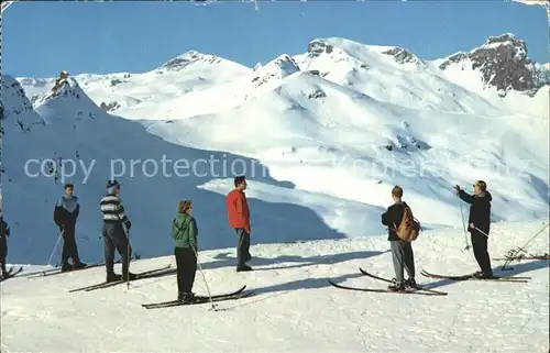 Tannenbodenalp Skifahrer Kat. Tannenbodenalp