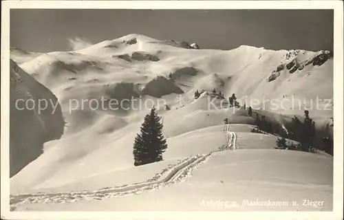 Flums SG Aufstieg zum Maskenkamm und Zieger Flumserberg Kat. Flums