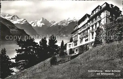 Seelisberg UR Hotel Bellevue mit Bristenstock Kat. Seelisberg
