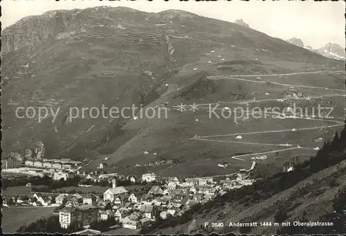 Andermatt mit Oberalpstrasse Kat. Andermatt