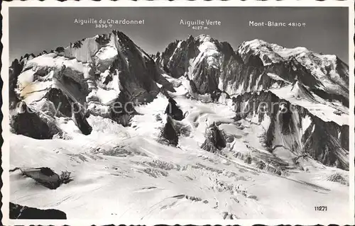 Aiguille du Chardonnet Aiguille Verte Mont Blanc Kat. Aiguille du Chardonnet