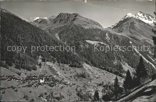 Ayer Sierre Panorama Kat. Ayer