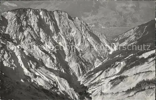 Chandolin VS Jllgraben groesster Erosionstrichter der Alpen Kat. Chandolin