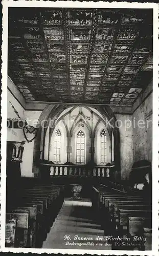 Zillis Inneres der Kirche mit Deckengemaelde Kat. Zillis