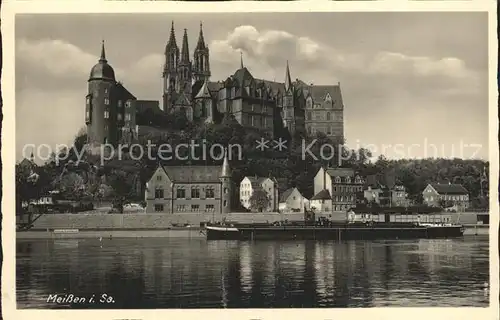 Meissen Elbe Sachsen Albrechtsburg und Dom Kat. Meissen