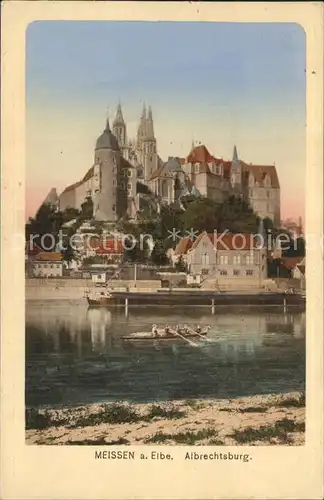 Meissen Elbe Sachsen Albrechtsburg mit Dom Kat. Meissen