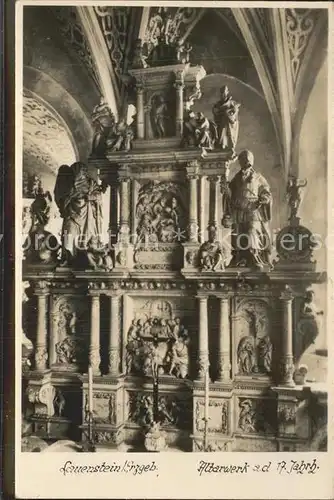 Lauenstein Erzgebirge Altarwerk aus dem 17ten Jhdt Kat. Geising