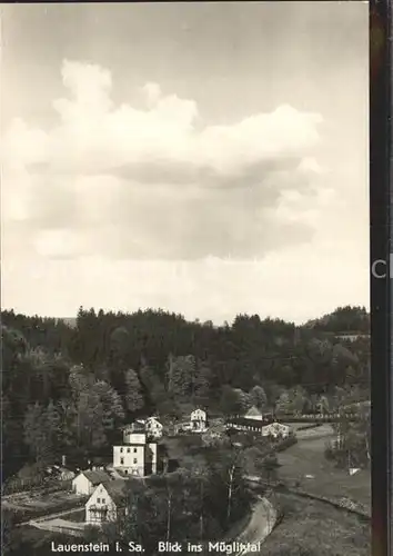 Lauenstein Erzgebirge Blick ins Mueglitztal Kat. Geising