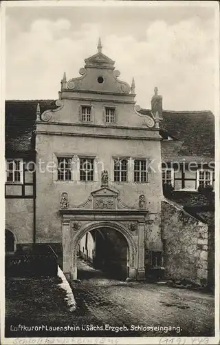 Lauenstein Erzgebirge Schloss Eingang Kat. Geising