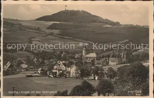 Geising Erzgebirge mit Geisingberg Kat. Geising Osterzgebirge