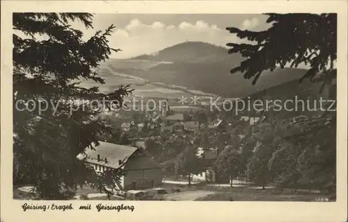 Geising Erzgebirge mit Geisingberg Kat. Geising Osterzgebirge