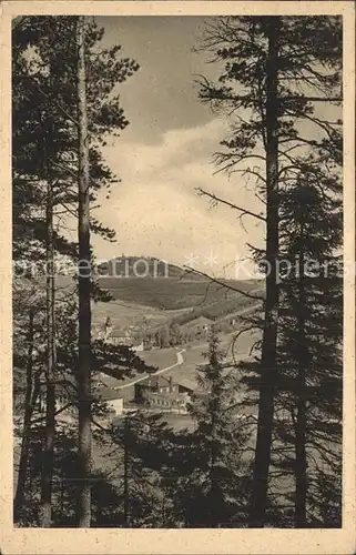 Geising Erzgebirge mit Jugendherberge und Geisingberg Kat. Geising Osterzgebirge