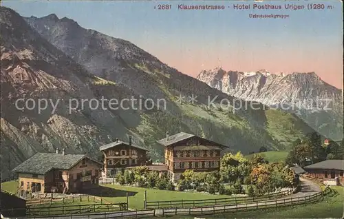 Klausenstrasse Hotel Posthaus Urigen Kat. Klausen