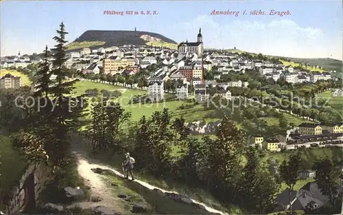 Annaberg Buchholz Erzgebirge mit Poehlberg Kat. Annaberg