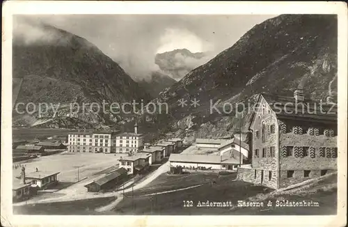 Andermatt Kaserne und Soldatenheim Kat. Andermatt