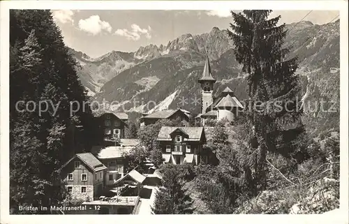 Bristen Uri Teilansicht Kat. Bristen Maderanertal