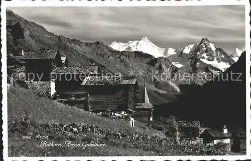 Ayer Sierre Rothorn Besso Gabelhorn Kat. Ayer