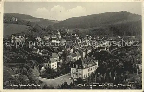 Bad Gottleuba Berggiesshuebel Blick von der Heilstaette Kat. Bad Gottleuba Berggiesshuebel