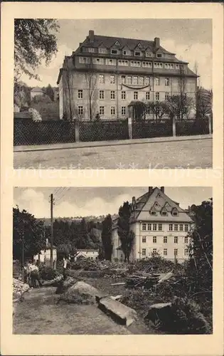Bad Gottleuba Berggiesshuebel Bahnhofstrasse vor und nach Unwetter vom Juli 1927 Kat. Bad Gottleuba Berggiesshuebel