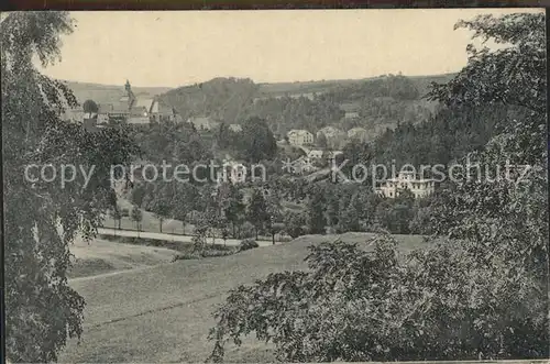 Lauenstein Erzgebirge Panorama Kat. Geising