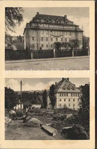 Bad Gottleuba Berggiesshuebel Bahnhofstrasse vor und nach Unwetter vom Juli 1927 Kat. Bad Gottleuba Berggiesshuebel