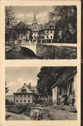 Bad Gottleuba Berggiesshuebel Schloss Giessenstein vor und nach Unwetter vom Juli 1927 Kat. Bad Gottleuba Berggiesshuebel