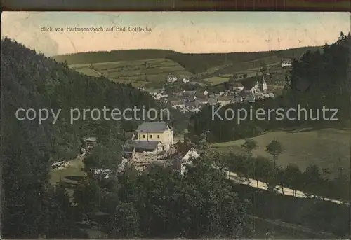 Bad Gottleuba Berggiesshuebel Blick von Hartmannsbach Kat. Bad Gottleuba Berggiesshuebel