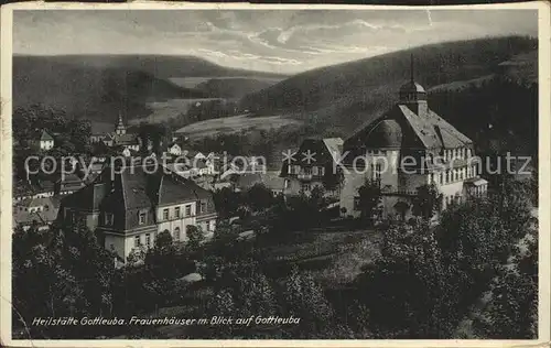 Bad Gottleuba Berggiesshuebel Frauenhaeuser mit Ortsblick Kat. Bad Gottleuba Berggiesshuebel