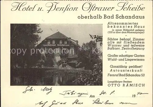 Bad Schandau Hotel und Pension Ostrauer Scheibe Kat. Bad Schandau