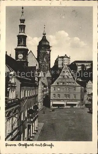 Pirna Rathaus Kirche Kat. Pirna