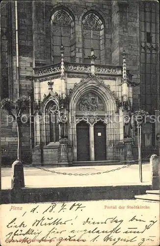 Pirna Portal der Stadtkirche Kat. Pirna