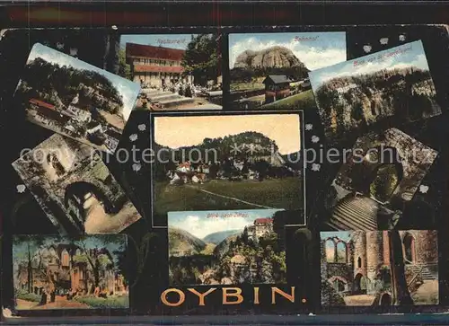 Oybin Bahnhof Blick von der Oertelwand Kreuzgang Kat. Kurort Oybin