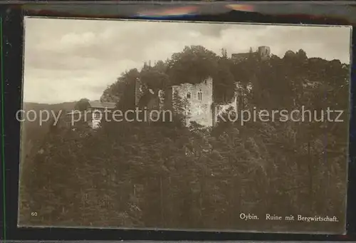 Oybin Ruine mit Bergwirtschaft Kat. Kurort Oybin